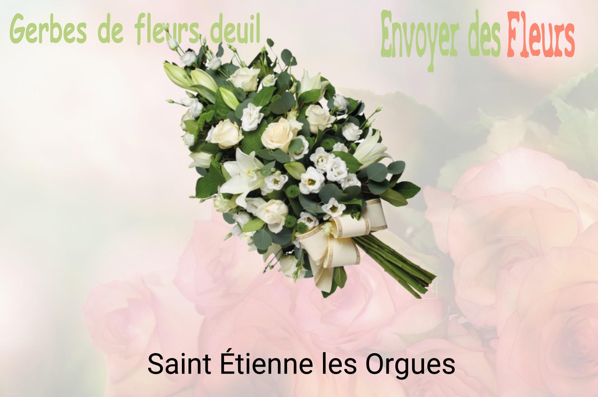 Gerbe de fleurs de deuil livrée à Saint-Étienne-les-Orgues